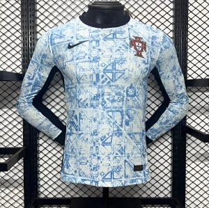 Player Version 2024 Portugal Away Long Sleeve Jersey