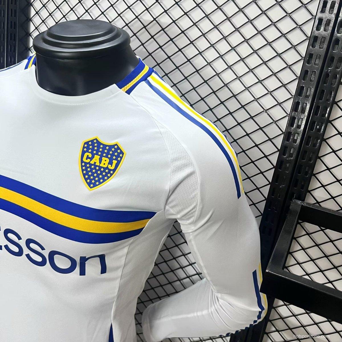 Player Version 24/25 Boca Juniors Away White Long Sleeve Jersey