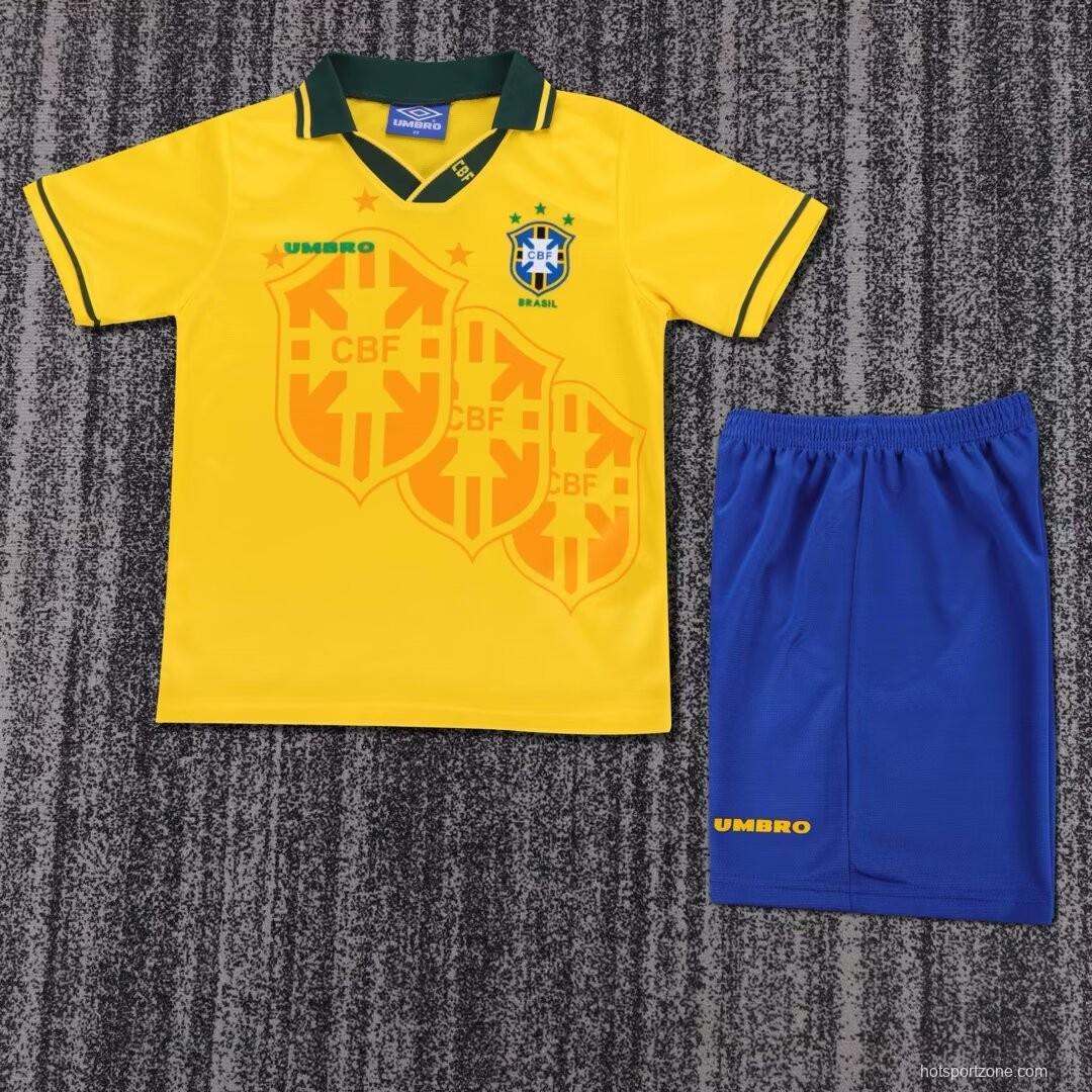 Retro Kids 1994 Brazil Home Jersey