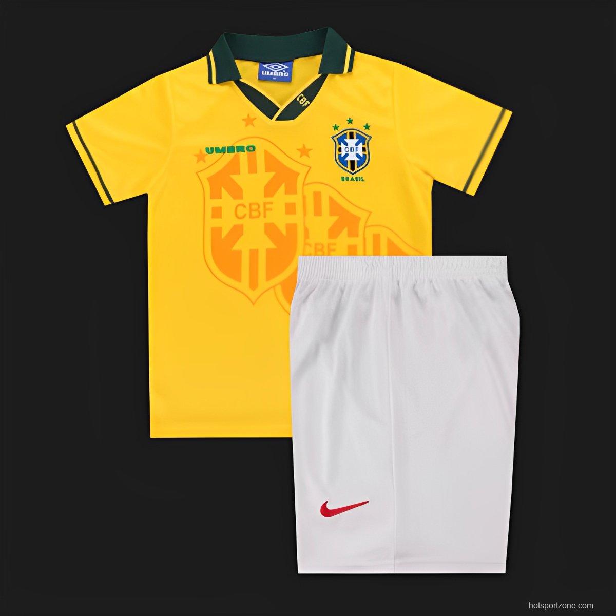 Retro Kids 1994 Brazil Home Jersey