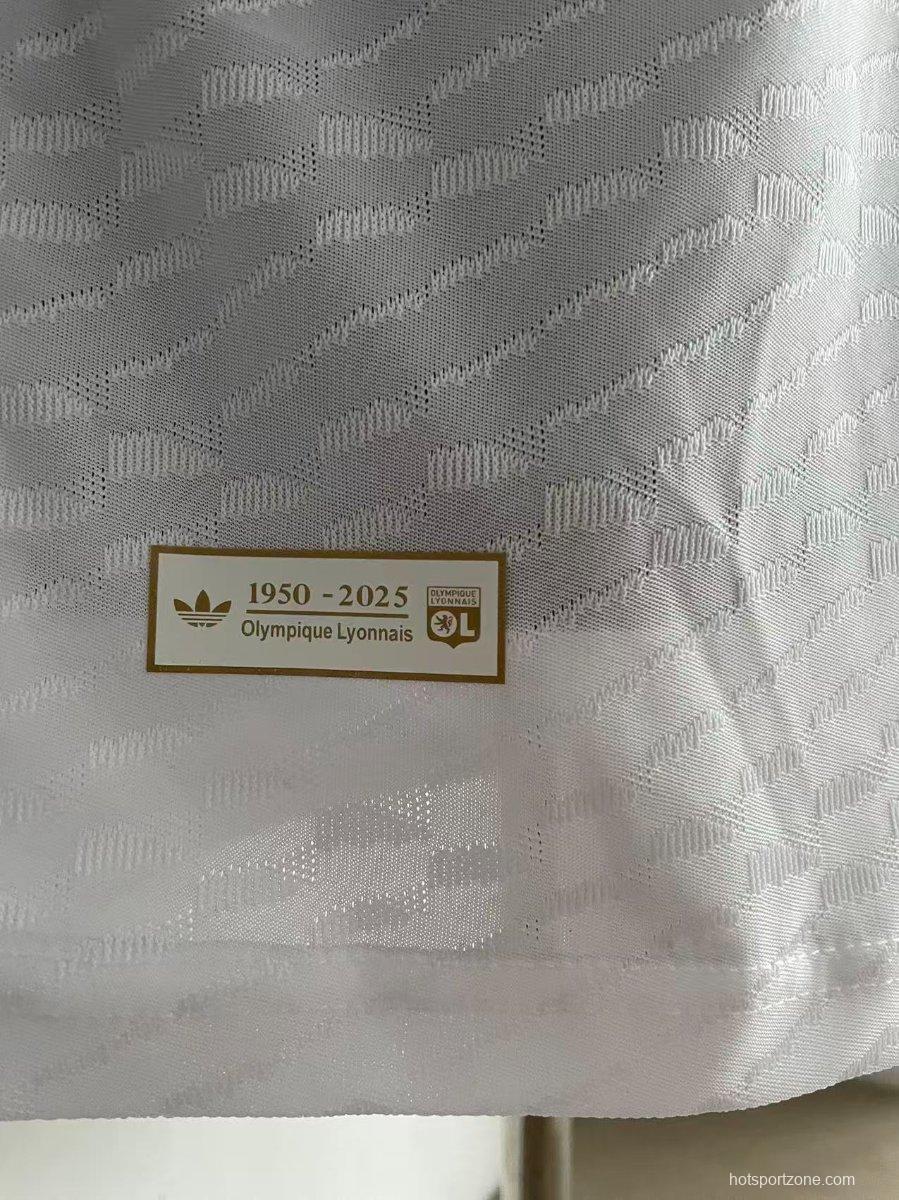 Player Version 25/26 Olympique Lyonnais WHITE Anniversary Jersey