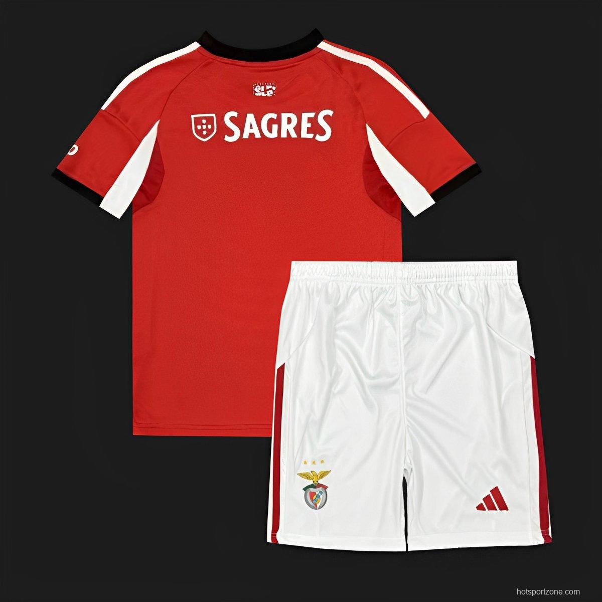 25/26 Kids Benfica Home Jersey