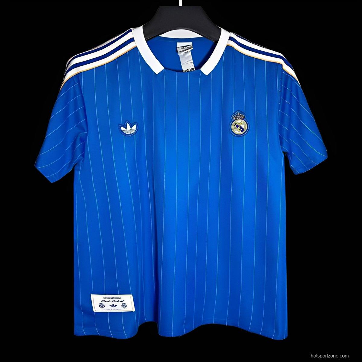 25/26 Real Madrid Adidas Original Blue Casual Jersey