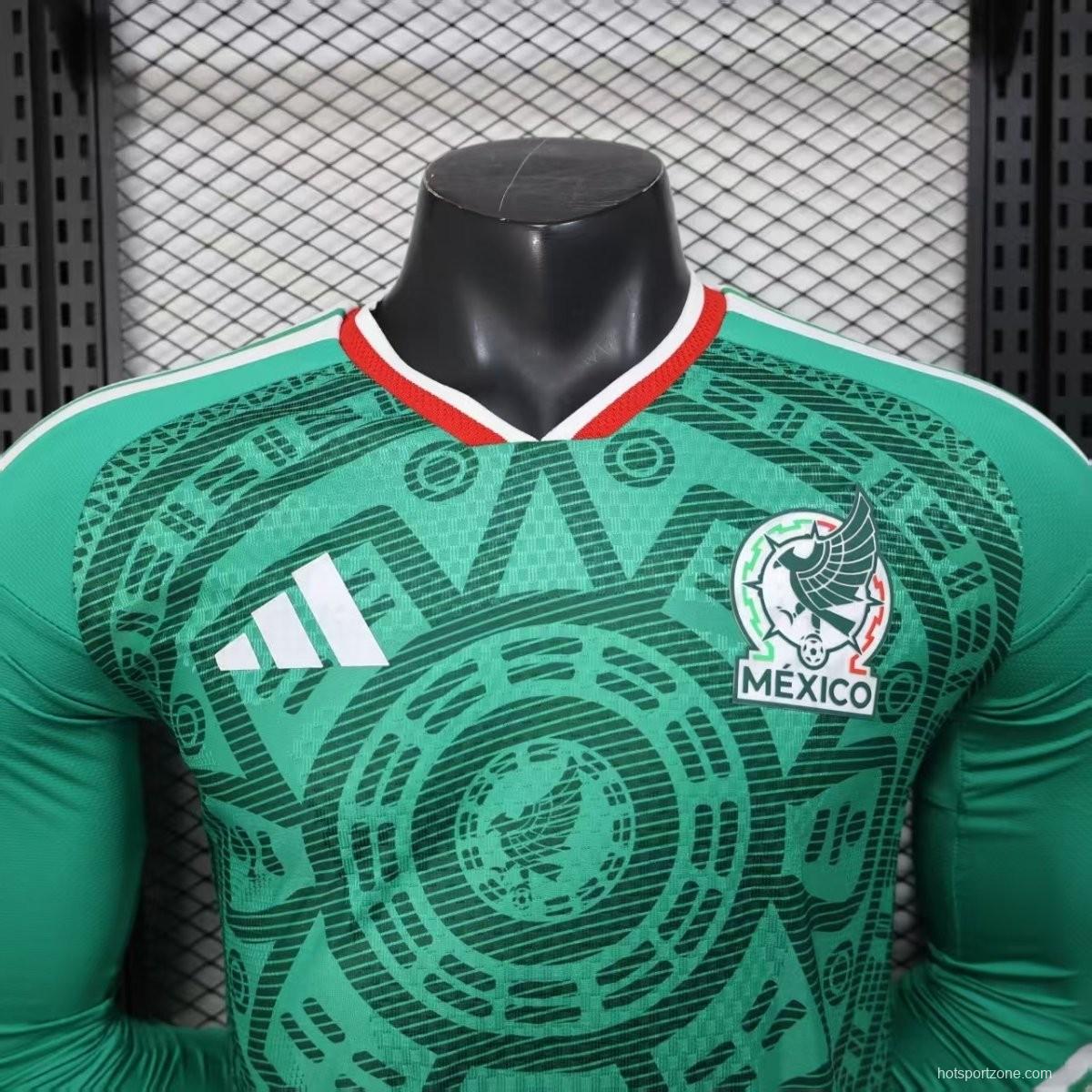 Player Version 2026 Mexico Home Long Sleeve Jersey