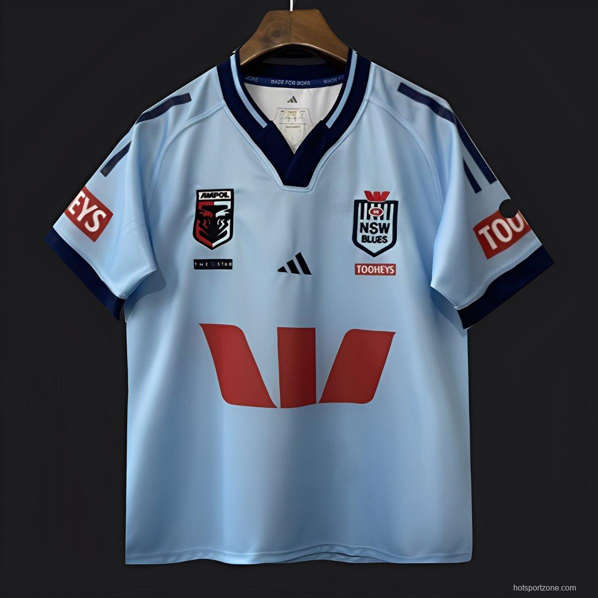 2026 NSW Blues Sky Blue with Navy Trim  Jersey