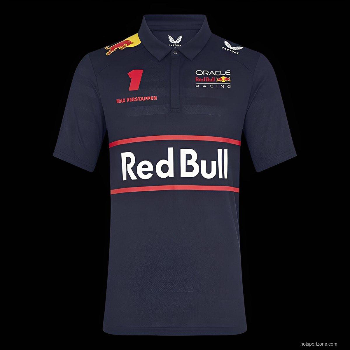 2025 F1 Oracle Red Bull Racing Navy Team Polo Shirt