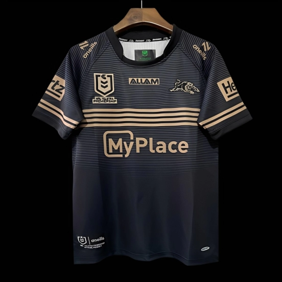 2026 Penrith Panthers Black with Gold Stripes Away Jersey