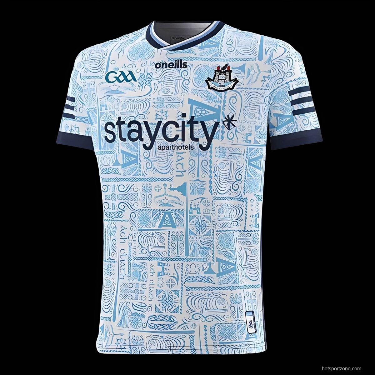 2026 Dublin GAA Sky Blue with Celtic Pattern Jersey