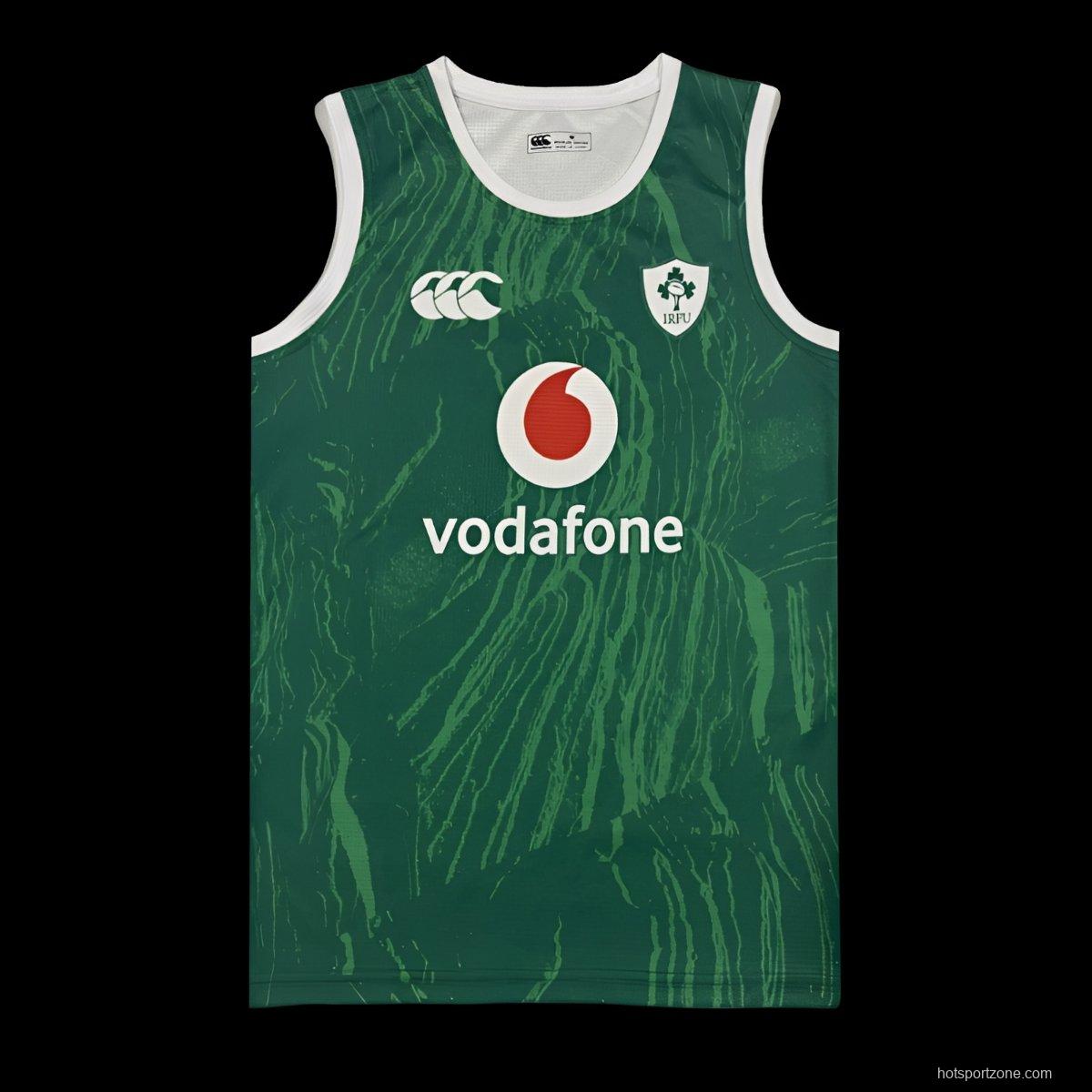 2026 Ireland Green with Abstract Brushstroke Pattern Sleeveless Jersey