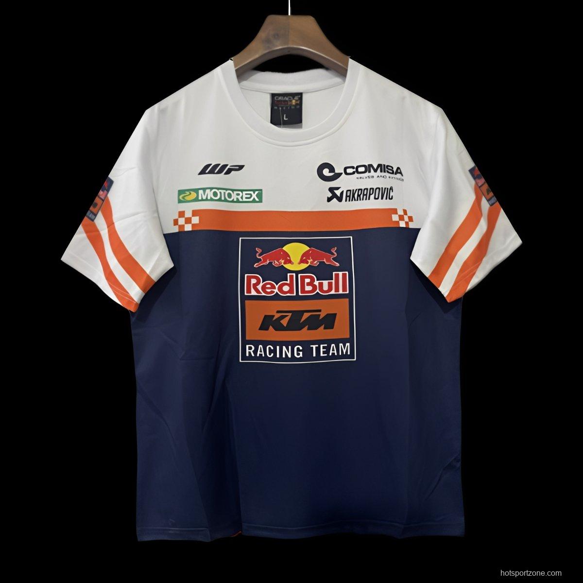 2025 F1 Red Bull KTM Racing Team Navy and White with Orange Stripes Jersey