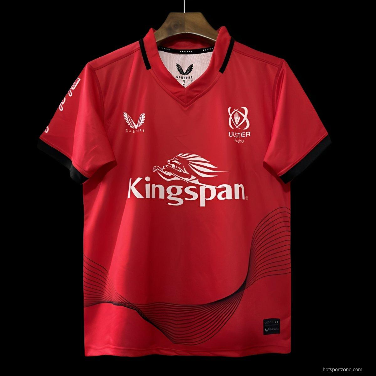 24/25 Ulster Red with Wave Pattern Home Jersey