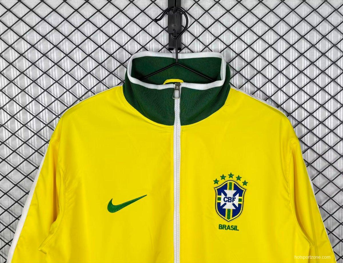 Retro 2010 Brazil Home Windbreaker