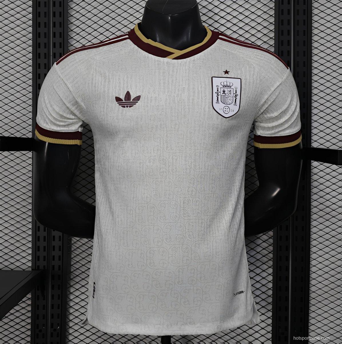 2026 Player Version  Spain Away Off-White Jersey