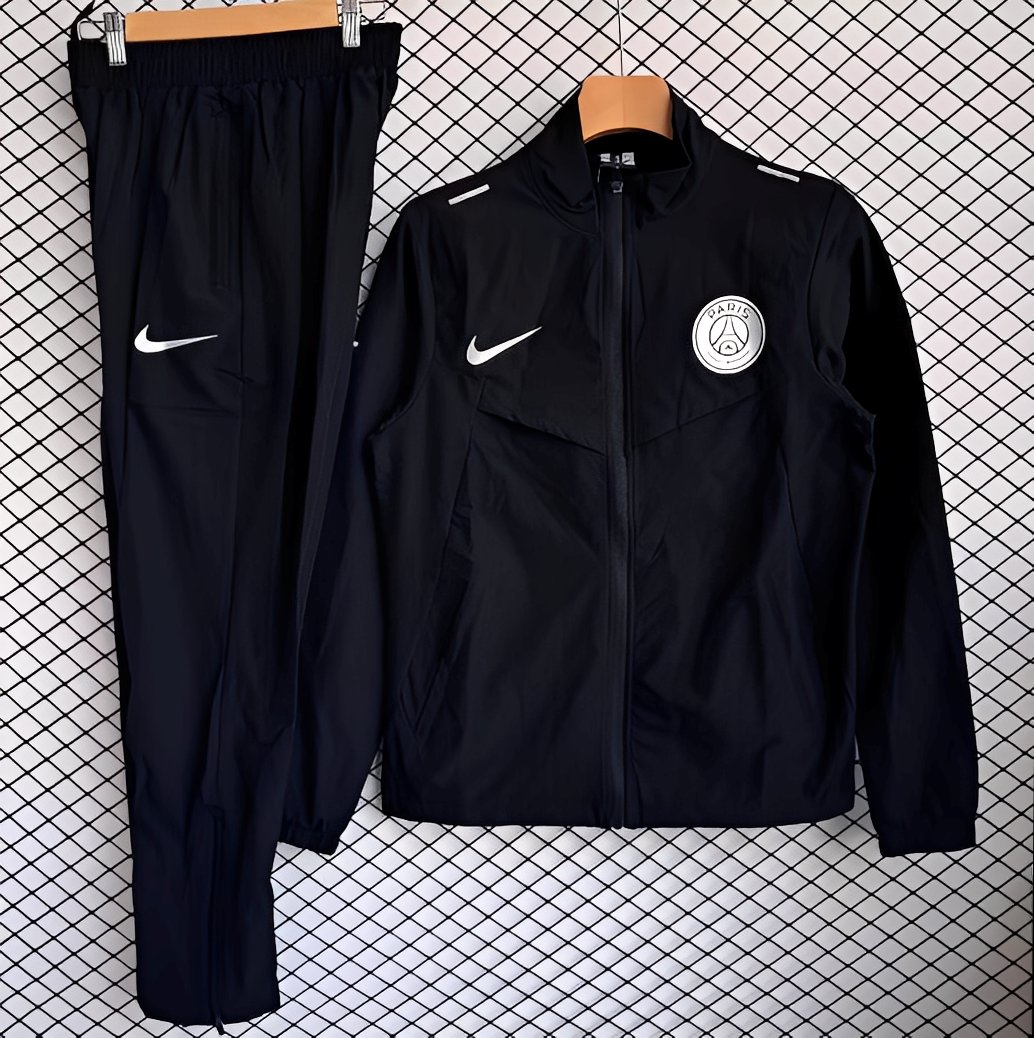 25/26 PSG Black Full Zipper Windbreaker +Long Pants