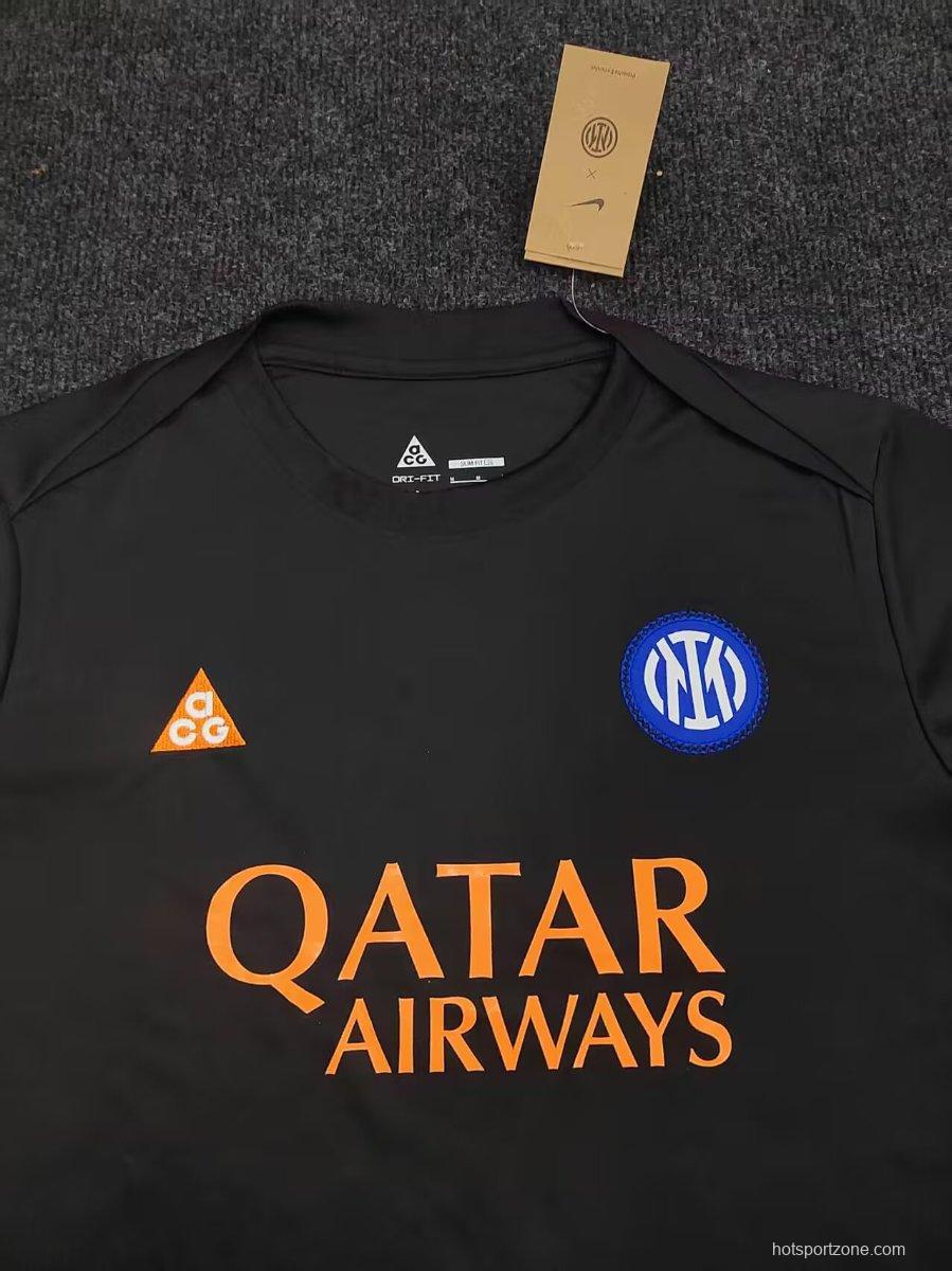 25/26 Nike Inter Milan Dri-FIT Academy Pro SE Pre-Match Black Jersey