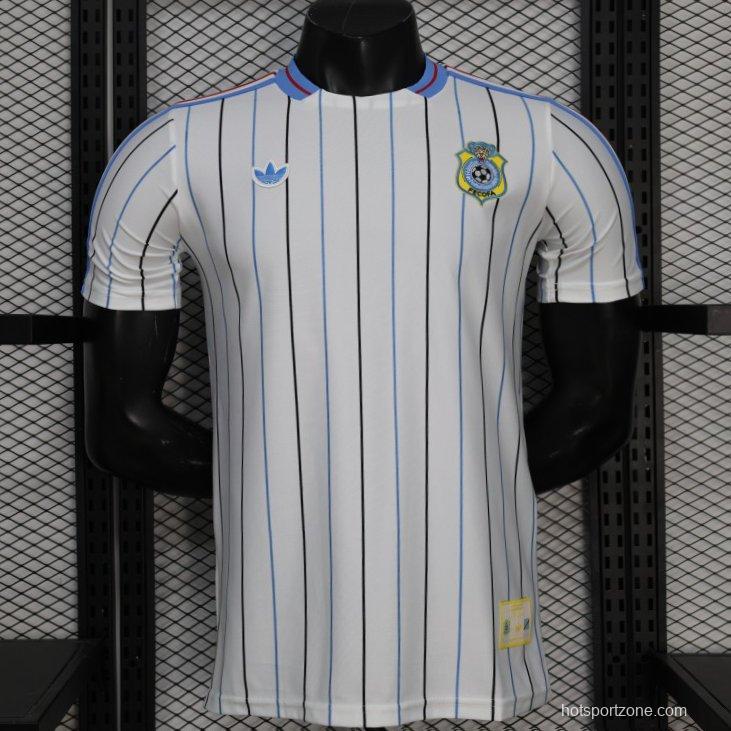 2026 Player Version DR Congo White with Black and Blue Pinstripes Jersey