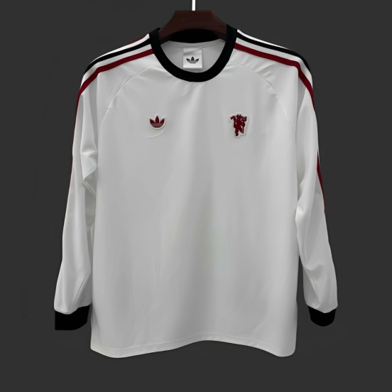25/26 Manchester United Originals White Crew Long Sleeve Sweat