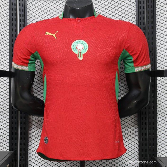 Player Version 26/27 Morocco Red & Green Home Jersey