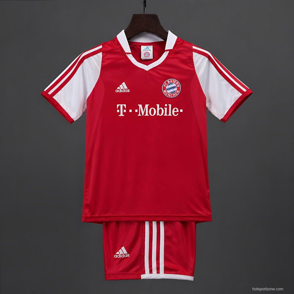 Retro 03/04 Kids Bayern Munich Home Jersey