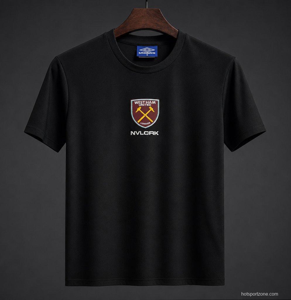 26/27 West Ham United NVLCRK Crest Men's Black Football T-Shirt