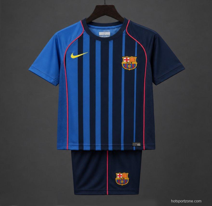 Retro Kids 04/05 Barcelona Away Jersey