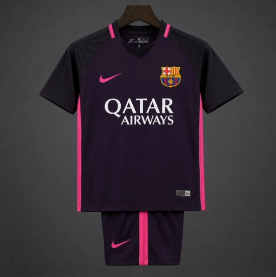 Retro Kids 16/17 FC Barcelona Away Jersey