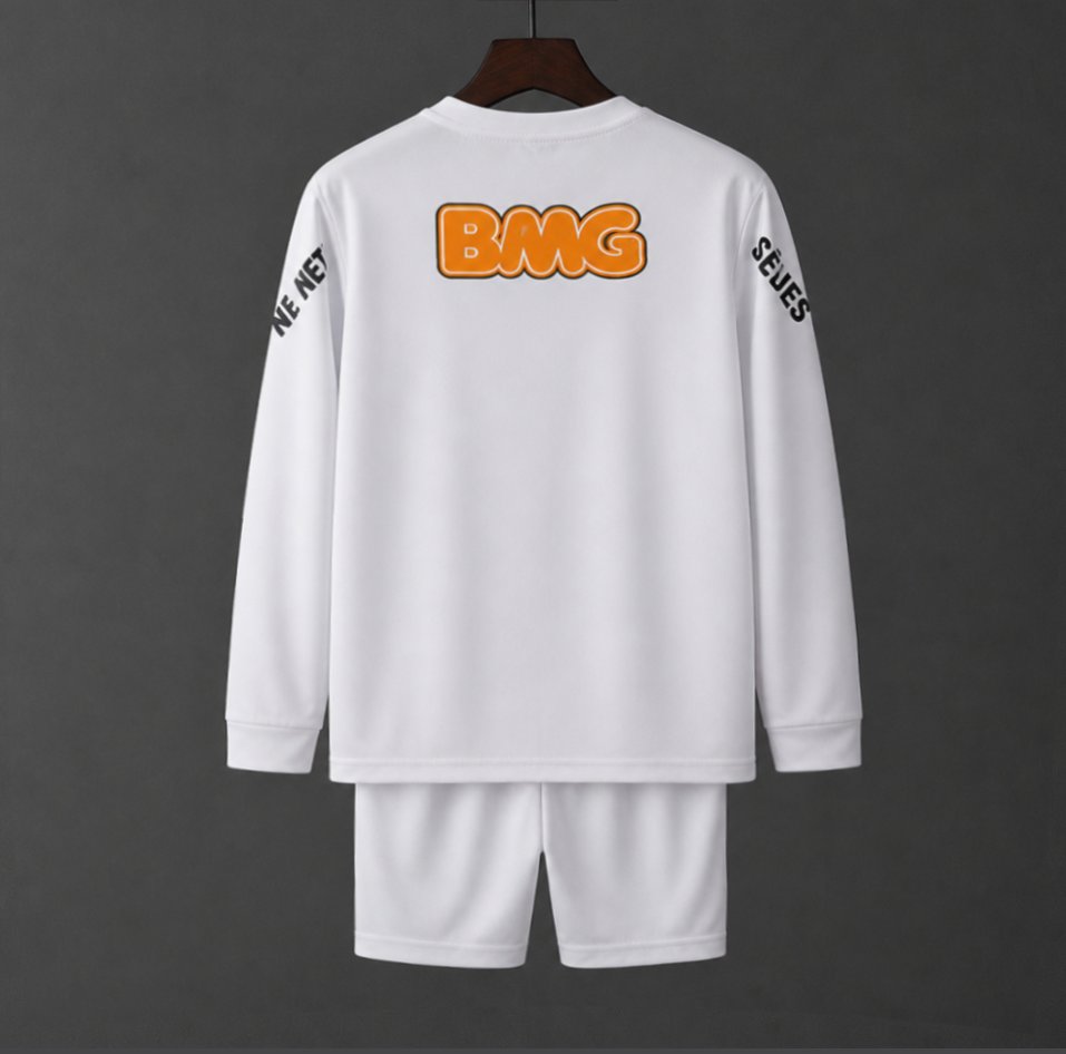 Retro Kids 12/13 Santos Home Long Sleeve Jersey