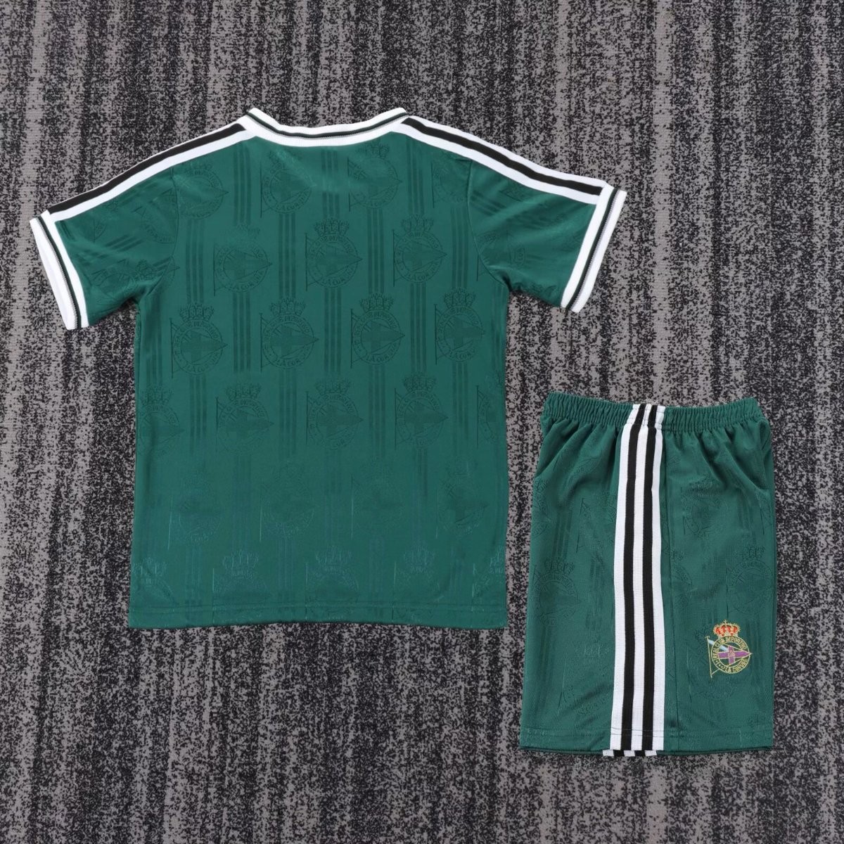Retro Kids 99/00 Deportivo de La Coruna Away Green Jersey