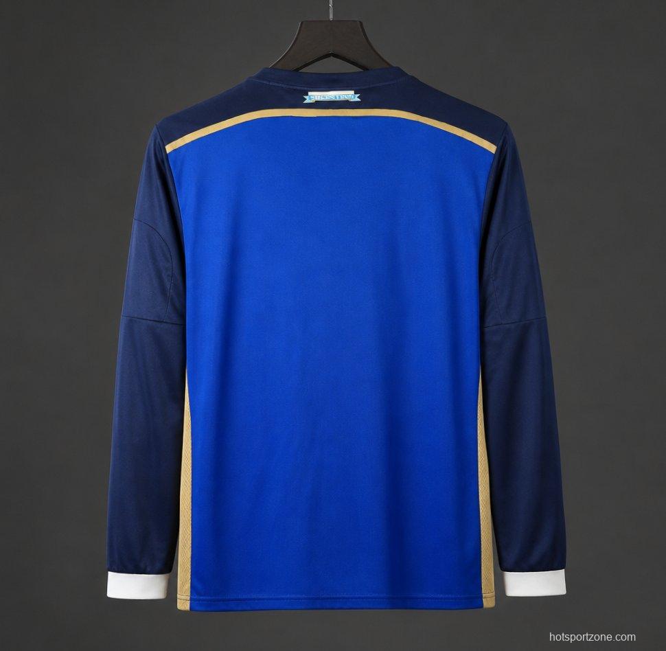 Retro 2014 Argentina Home Long Sleeve Soccer Jersey