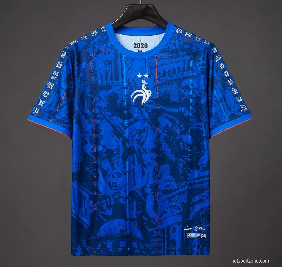 2026 France 'Les Bleus' Heritage Football Blue Jersey