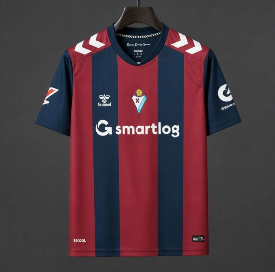26/27 SD Eibar Home Burgundy Navy Jersey