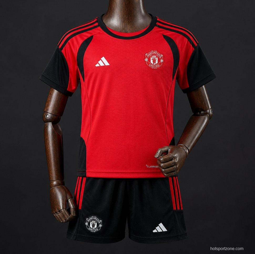 26/27 Kids Manchester United Training Red Jersey
