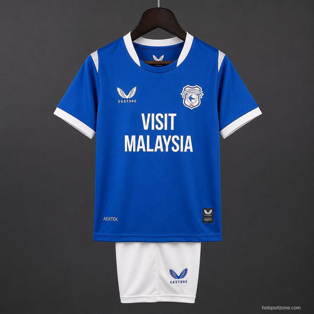 26/27 Kids Cardiff City Home Kit