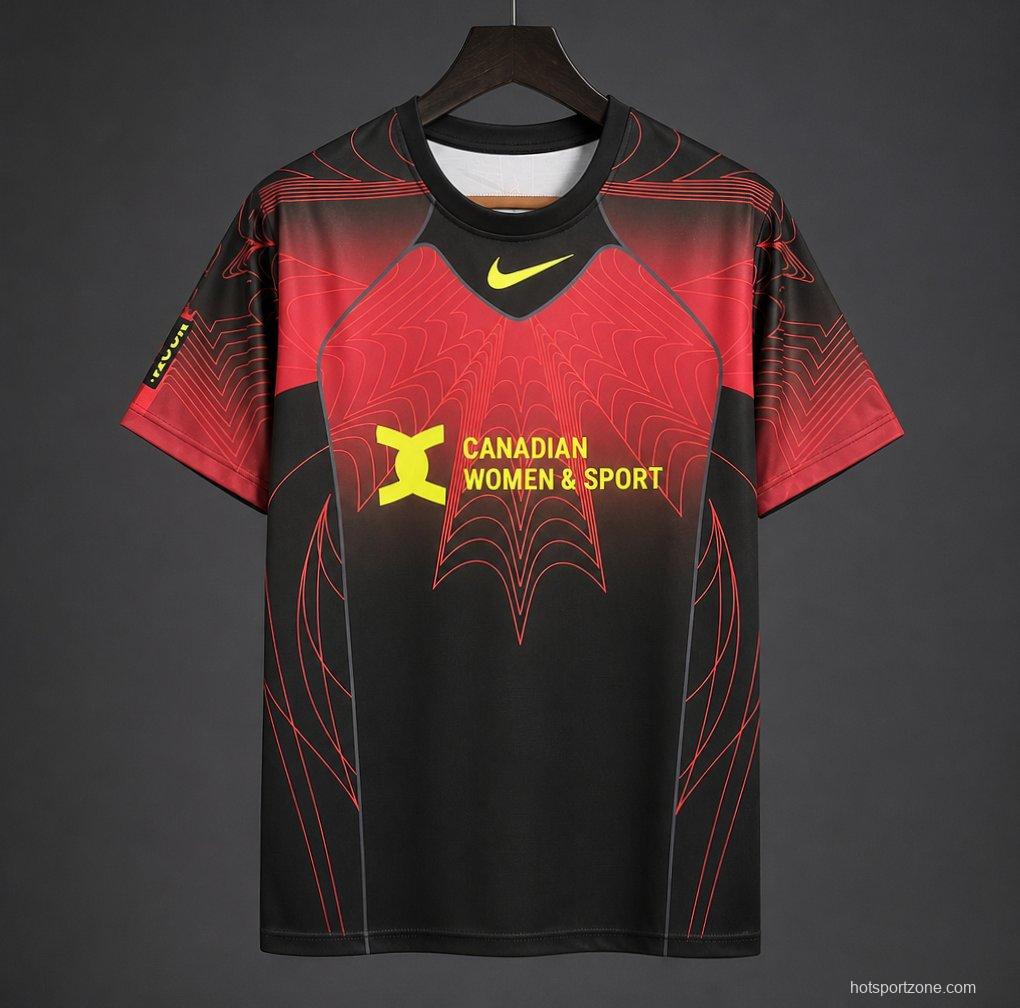 2026 Canada World Cup Black/RED Pre-Match Jersey