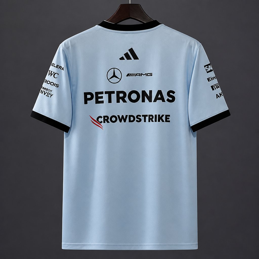 2026 F1 Mercedes-AMG Petronas F1 Team Light  Blue Training Jersey