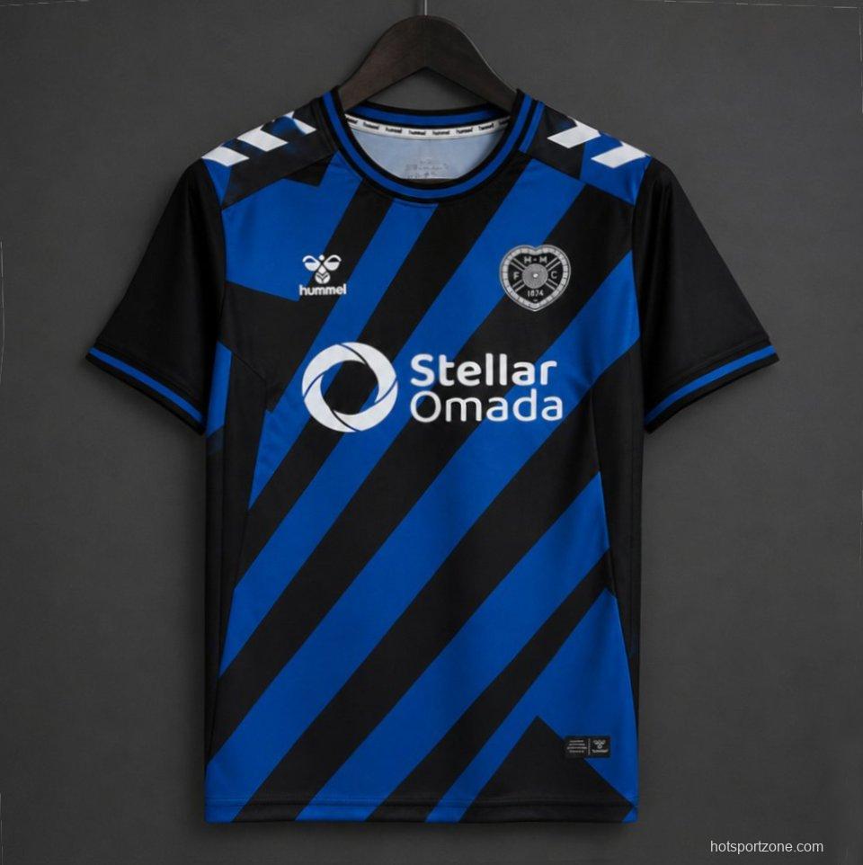 26/27 Heart of Midlothian FC Third Blue&Black Stripe Jersey