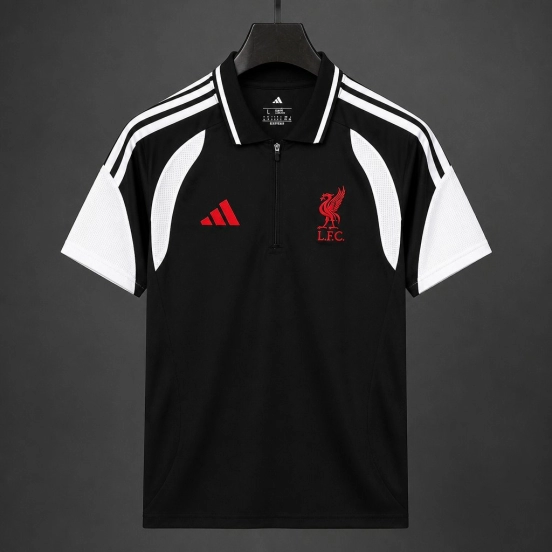 26/27 Liverpool Black Training Polo Jersey