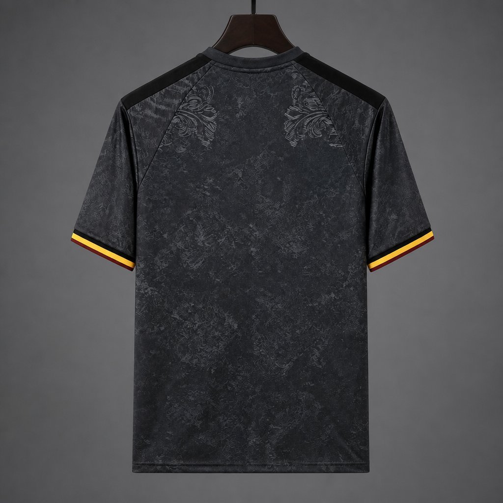 26/27 Roma Third Black Jersey With Sponsor