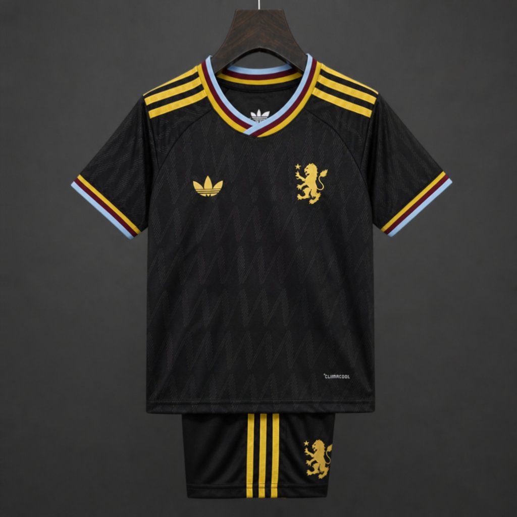 26/27 Kids Aston Villa Away Black Jersey